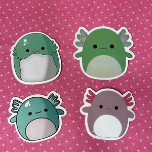 Squishmallow Stickers Axolotl 4 Stickers